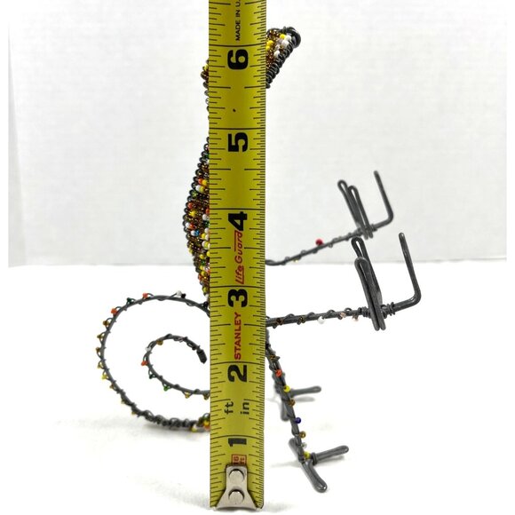 Beaded Wire African Lizard Chameleon Gecko Card Pen Pencil Holder South Africa - Picture 7 of 11